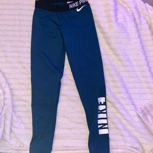 NIKE PRO teal leggings